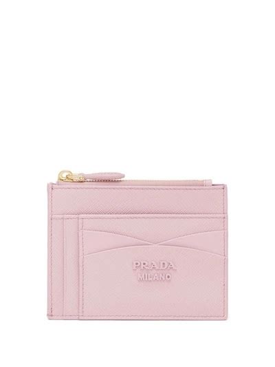 prada saffiano leather card holder alabaster pink long|Prada credit card holder wallet.